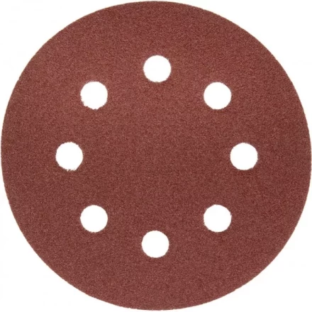 Круг шлифовальный ЗУБР &quot;МАСТЕР&quot; универсальный, из абразивной бумаги на велкро основе, 8 отверстий, Р80, 125мм, 5шт 35562-125-080 купить в Муравленко
