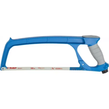 Ножовка по металлу ЗУБР ПРО-500, цельнолитая, обрезиненная рукоятка, натяжение 100 кг, 300 мм 15776_z01 купить в Муравленко