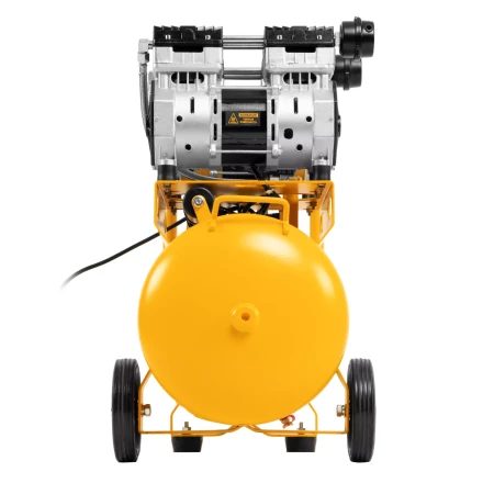 Компрессор безмасляный, малошумный Denzel DLS 1500/50, 1500 ВТ, 2x750, 50 л, 260 л/мин купить в Муравленко