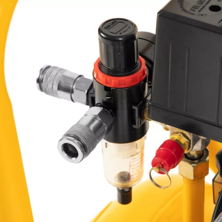 Компрессор безмасляный, малошумный Denzel DLS 1500/50, 1500 ВТ, 2x750, 50 л, 260 л/мин купить в Муравленко