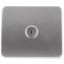 Розетка СВЕТОЗАР &quot;ГАММА&quot; телевизионная, без вставки и рамки, цвет светло-серый металлик SV-54115-SM купить в Муравленко