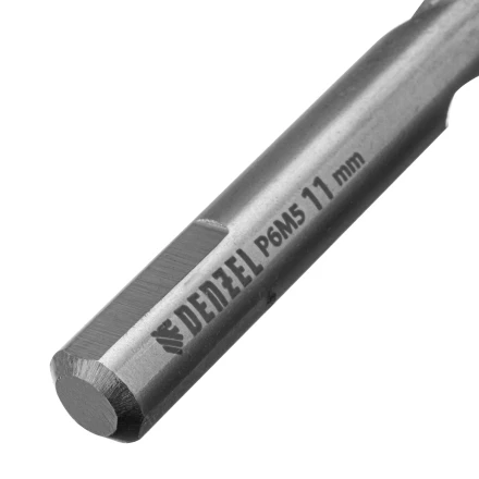 Сверло спиральное по металлу Denzel, 11 x 142мм, Р6М5, Golden Tip, многогранная заточка, 718286 купить в Муравленко