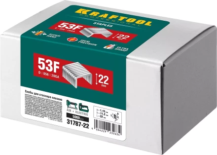 Скобы тип 20GA (53F / D / 056) 5000 шт 31787-22 купить в Муравленко