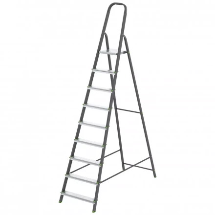 Стремянка 9 ступеней стальной Профиль алюминиевые ступени Россия Сибртех 97959 купить в Муравленко