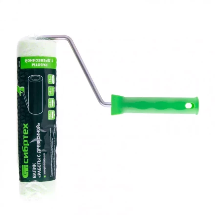 Валик &quot;Работы с древесиной&quot; 250 мм ворс 12 мм D 48 мм D ручки 8 мм микроволокно Сибртех 80183 купить в Муравленко