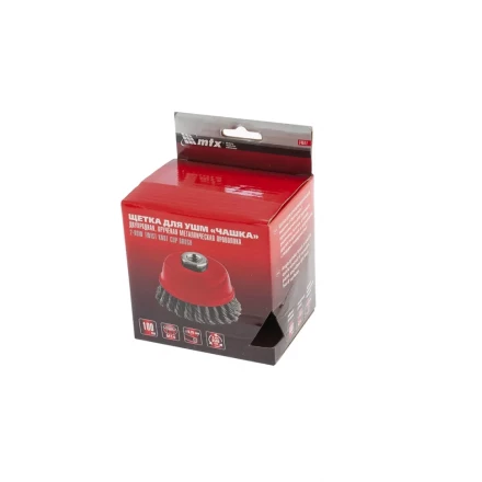 Щетка для УШМ 100 мм М14 &quot;чашка&quot; двухрядная крученая проволока 0,8 мм MTX 74687 купить в Муравленко