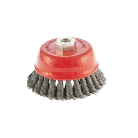 Щетка для УШМ 100 мм М14 &quot;чашка&quot; двухрядная крученая проволока 0,8 мм MTX 74687 купить в Муравленко