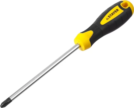 Отвертка STAYER &quot;MASTER&quot; &quot;ТECHNO&quot;, двухкомпонентная рукоятка, магнитный наконечник, Cr-V, PH3x150мм 2508-3-15_z02 купить в Муравленко