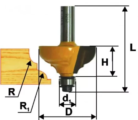 Фреза кром калевочная ф333х16мм R64мм хв 8мм 9253 купить в Муравленко
