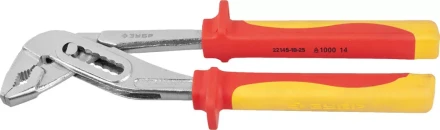 Клещи ЗУБР &quot;ПРОФЕССИОНАЛ&quot; &quot;ПРОФИЭЛЕКТРИК&quot;, диэлектрические, переставные, двухкомп рукоятка, до ~1000В, 250мм 22145-10-25 купить в Муравленко