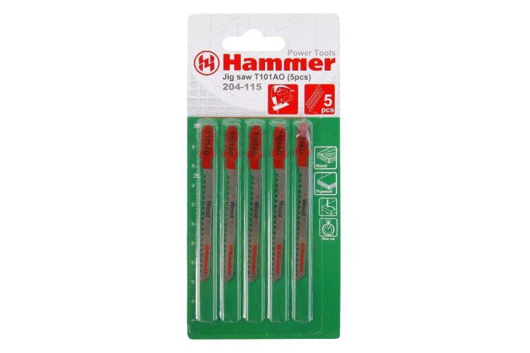 Пилки для лобзика HAMMER JG WD T101AO (5шт.) купить в Муравленко