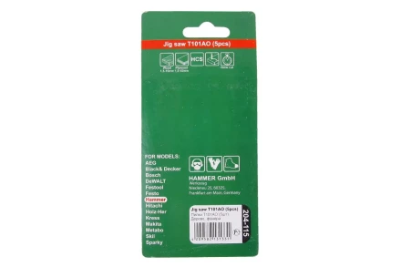 Пилки для лобзика HAMMER JG WD T101AO (5шт.) купить в Муравленко