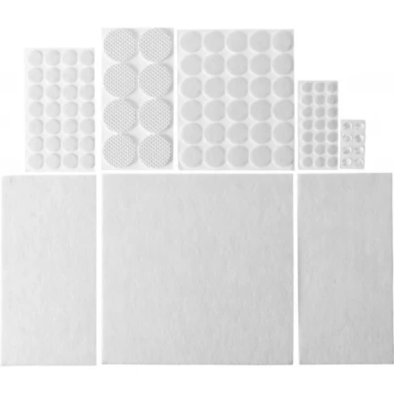 Набор STAYER &quot;COMFORT&quot;: Накладки самоклеящиеся на мебельные ножки, 98 шт, белые 40917-H98 купить в Муравленко
