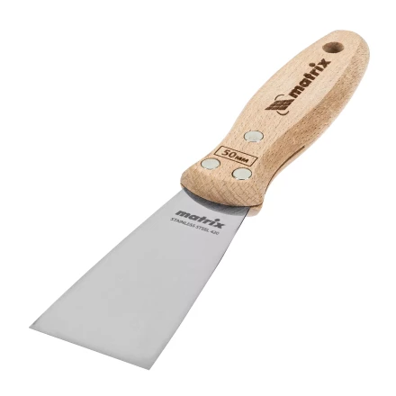 Шпательная лопатка из нержавеющей стали, 50 мм, буковая рукоятка, EFP Matrix 85611 купить в Муравленко