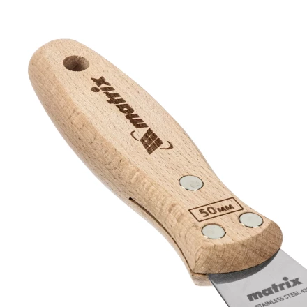 Шпательная лопатка из нержавеющей стали, 50 мм, буковая рукоятка, EFP Matrix 85611 купить в Муравленко