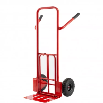 Тележка ручная двухколесная TTP2-01 грузоподъемность 190 кг пневматические колеса d 260 мм платформа 580 х 290 мм Сибртех 68944 купить в Муравленко