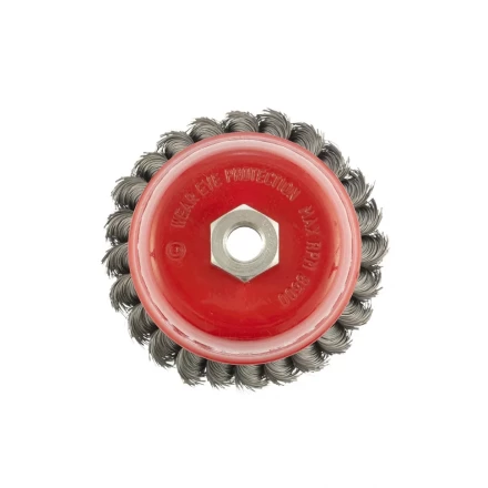 Щетка для УШМ 125 мм М14 &quot;чашка&quot; двухрядная крученая проволока 0,8 мм MTX 74688 купить в Муравленко