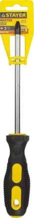 Отвертка STAYER &quot;MASTER&quot;, двухкомпонентная рукоятка, магнитный наконечник, PH3x150мм 2510-3-15_z01 купить в Муравленко