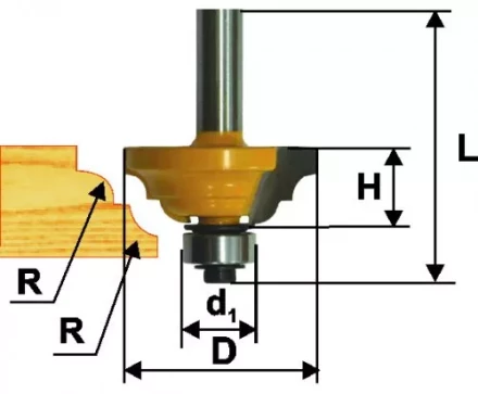 Фреза кром калевочная ф333х13мм R4мм хв 8мм 9260 купить в Муравленко
