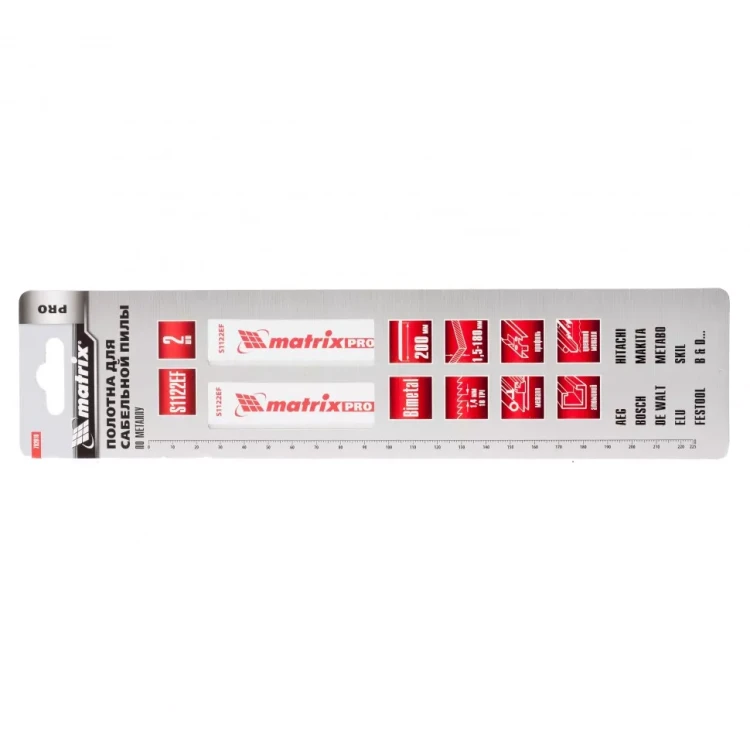 Полотна по металлу для сабельной пилы S1122EF 200/1,4мм Bimetal 2 штуки PRO Matrix 782010 купить в Муравленко