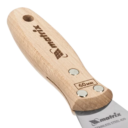 Шпательная лопатка из нержавеющей стали, 60 мм, буковая рукоятка, EFP Matrix 85613 купить в Муравленко