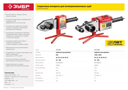Паяльник для полипропиленовых труб АСТ-2000 серия МАСТЕР купить в Муравленко