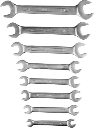 Набор ЗУБР &quot;ПРОФИ&quot;: Ключ гаечный рожковый, Cr-V сталь, хромированный, 8х24мм, 8шт 27027-H8 купить в Муравленко