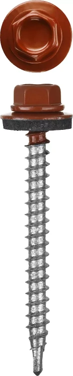 Саморезы СКМ кровельные, RAL 3003 рубиново-красный, 19 x 5.5 мм, 2 500 шт, для металлических конструкций, STAYER 30300-55-019-3003 купить в Муравленко