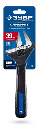 ЗУБР СлимФит, 200 / 39 мм, разводной ключ, ПРОФЕССИОНАЛ (27245-20) купить в Муравленко