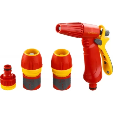 Набор GRINDA &quot;PREMIUM&quot; поливочный: Распылитель пистолетный с регулируемым соплом, 2 универсальных соединителя, адаптер внешний 1/2&quot;-3/4&quot; 8-427385_z02 купить в Муравленко