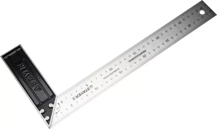 Угольник STAYER &quot;PROFI&quot; столярный, гравированная шкала, нержавеющее полотно 37мм, 350мм 3431-35_z01 купить в Муравленко