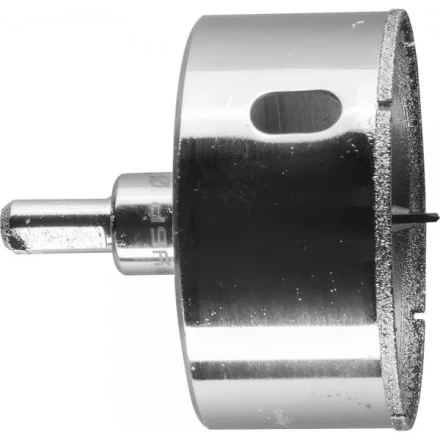 Коронка ЗУБР алмазная в сборе по кафелю, керамике с центрирующим сверлом и имбусовым ключом, зерно 60, 73мм 29850-73 купить в Муравленко