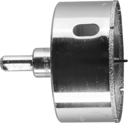 Коронка ЗУБР алмазная в сборе по кафелю, керамике с центрирующим сверлом и имбусовым ключом, зерно 60, 73мм 29850-73 купить в Муравленко