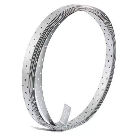 Лента перфорированная монтажная 1,5 мм LM  3см х 10м отверстие 4,5–5 мм цинк Россия Сибртех 46580 купить в Муравленко