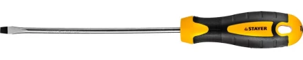 Отвертка STAYER &quot;MASTER&quot; &quot;ТECHNO&quot;, двухкомпонентная рукоятка, магнитный наконечник, Cr-V, SL5,0x150мм 2507-05-15_z02 купить в Муравленко