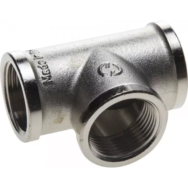 Тройник GENERAL FITTINGS никелированная латунь, г/г/г, 1/2" 51052-1/2 купить в Муравленко