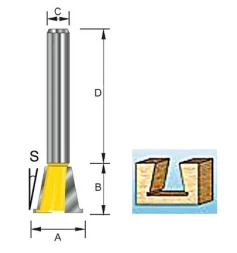 Фреза &quot;ласточкин хвост&quot; с боковыми резцами, Makita D-10861