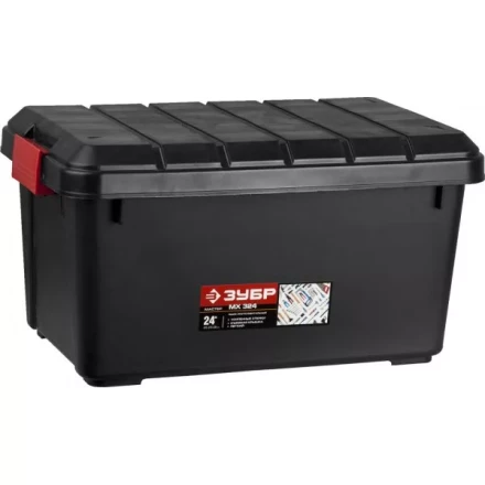Ящик ЗУБР &quot;МАСТЕР&quot; пластиковый со съемной крышкой, автомобильный, 610x370x330мм (24&quot;) 38184-24 купить в Муравленко