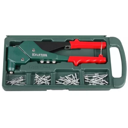 Заклепочник поворотн. 360°, KRAFTOOL &quot;RX-7&quot; 31176-H6, d=2,4-4,8 мм - Al и сталь, d=2,4-4,0 - нерж сталь, в боксе, с набором заклепок 31176-H6 купить в Муравленко