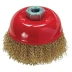 Щетка для УШМ, 100 мм, М14, &quot;чашка&quot;, латунированная витая проволока  MATRIX 74605 купить в Муравленко