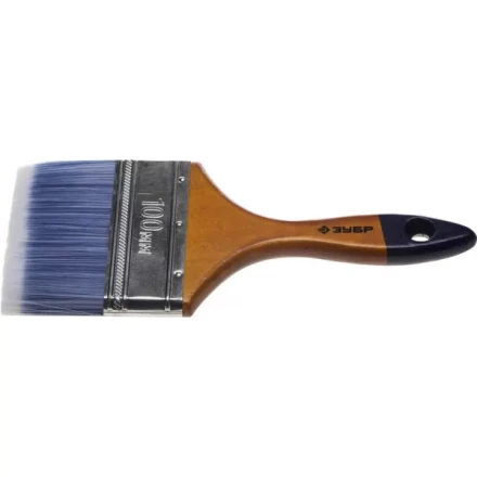 Кисть плоская  ЗУБР &quot;АКВА-МАСТЕР&quot;, искусственная щетина, деревянная ручка, 100мм 4-01007-100 купить в Муравленко