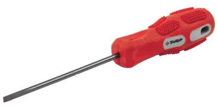 Отвертка ЗУБР &quot;ПРОФИ&quot; хромованадиевая сталь, двухкомпонентная рукоятка, магнит наконечник, SL3,0x75мм 25231-3.0-075_z01 купить в Муравленко