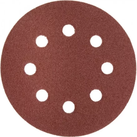 Круг шлифовальный ЗУБР &quot;МАСТЕР&quot; универсальный, из абразивной бумаги на велкро основе, 8 отверстий, Р100, 125мм, 5шт 35562-125-100 купить в Муравленко