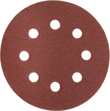Круг шлифовальный ЗУБР &quot;МАСТЕР&quot; универсальный, из абразивной бумаги на велкро основе, 8 отверстий, Р100, 125мм, 5шт 35562-125-100 купить в Муравленко