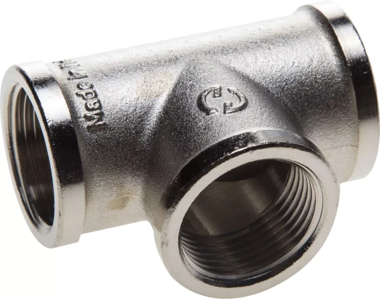 Тройник GENERAL FITTINGS никелированная латунь, г/г/г, 3/4" 51052-3/4 купить в Муравленко