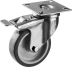 Колеса поворотные с тормозом из термопластичной резины с полипропиленовым диском серия ПРОФЕССИОНАЛ купить в Муравленко