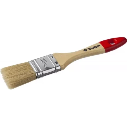 Кисть плоская  ЗУБР &quot;УНИВЕРСАЛ-МАСТЕР&quot;, натуральная щетина, деревянная ручка, 38мм 4-01003-038 купить в Муравленко