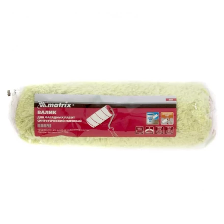 Валик сменный для Фасадных работ синтетич 180 мм ворс 18 мм D 40 мм D ручки 6 мм полиакрил Matrix 80896 купить в Муравленко