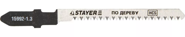 Полотна STAYER "PROFI", T101AO, для эл/лобзика, HCS, по дереву, фанере, ламинату, фигур. рез, EU-хвост., шаг 1,3мм, 50мм, 2шт 15992-1.3_z01 купить в Муравленко