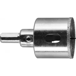 Коронка ЗУБР алмазная в сборе по кафелю, керамике с центрирующим сверлом и имбусовым ключом, зерно 60, 40мм 29850-40